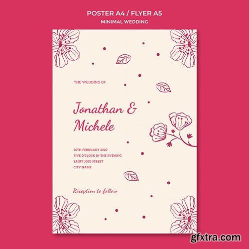 Wedding poster template concept 