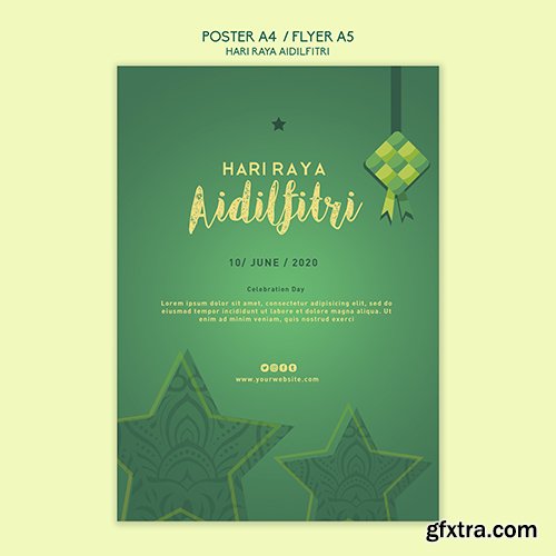 Aidilfitri poster template