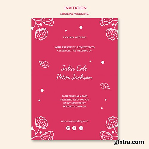 Wedding invitation template