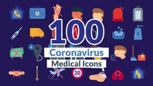 Videohive - Corona Virus Icons