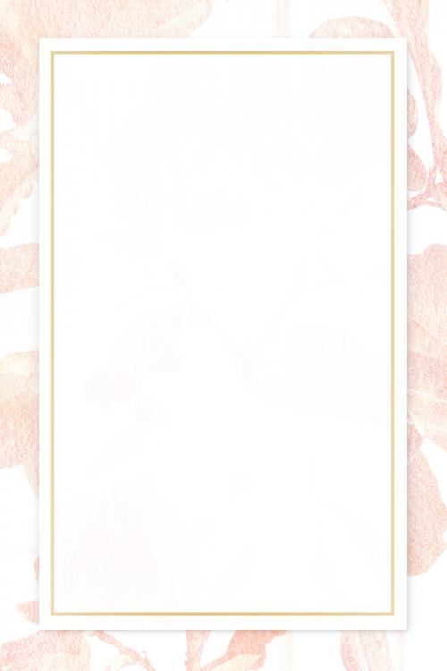 Vintage pink banana leaf patterned frame - 1223226