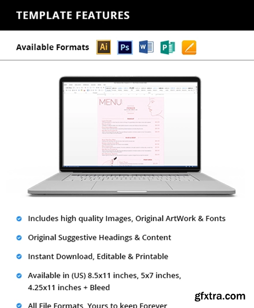 Product-Menu-Printable