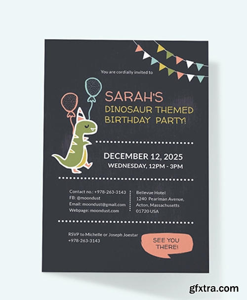 Chalkboard-Dinosaur-Birthday-Invitation-Download