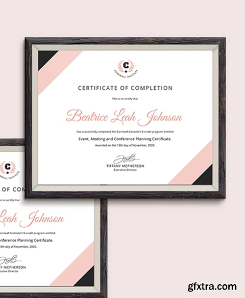 Sample-Event-Planning-Certificate