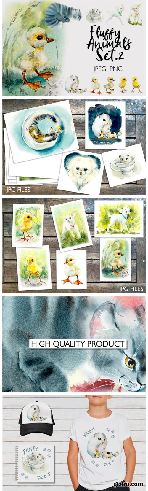 Watercolor Fluffy Pets 4165222