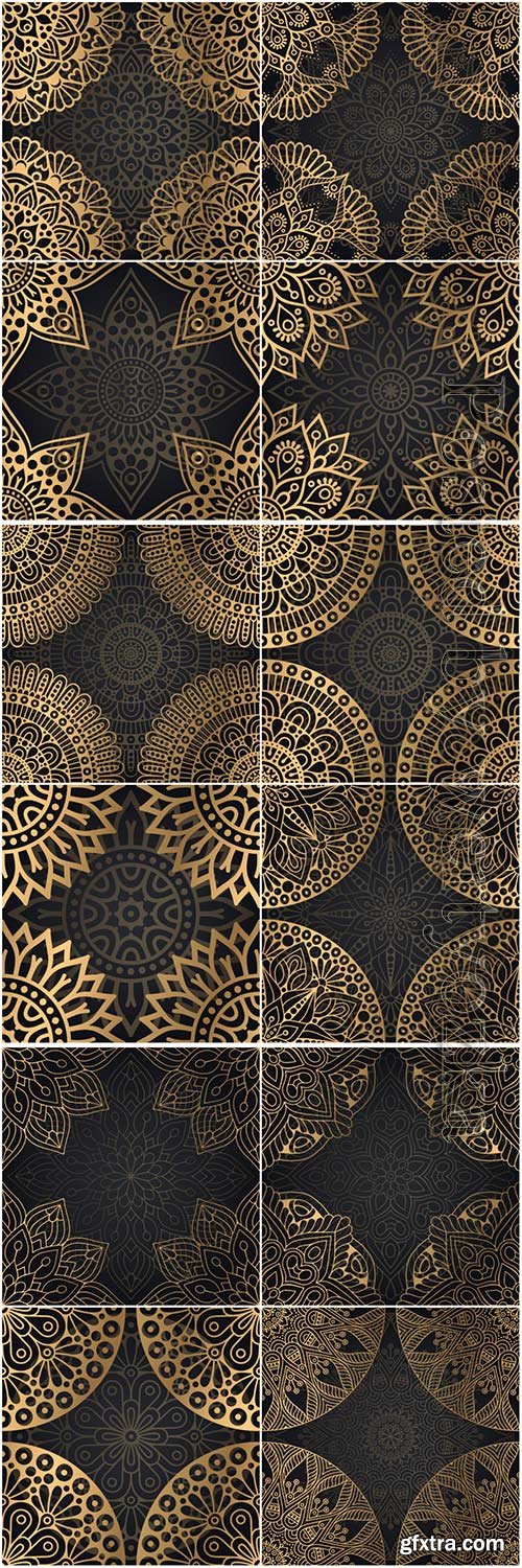 Mandala seamless pattern, islamic vector background # 3