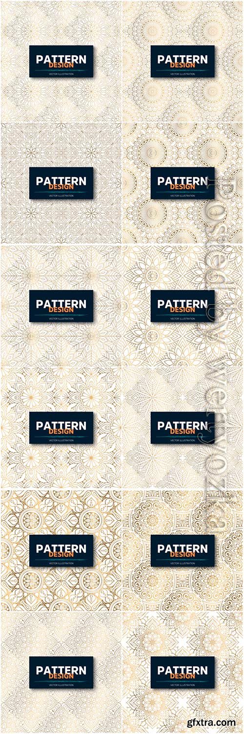 Mandala seamless pattern, islamic vector background # 9