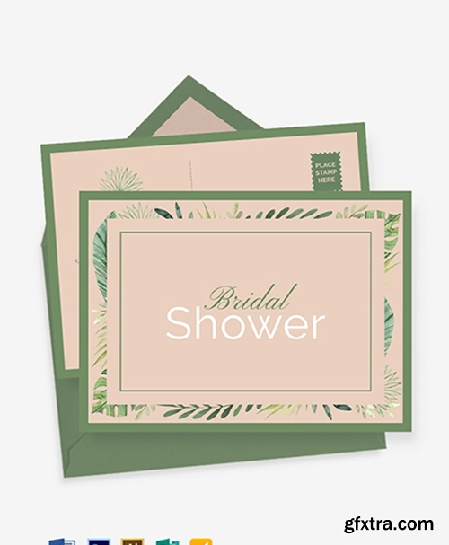 Bridal-Shower-invitation-Postcard-Template