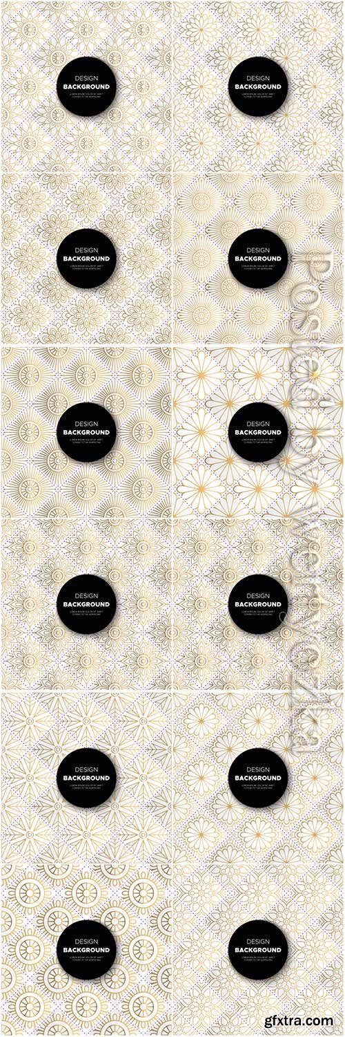 Mandala seamless pattern, islamic vector background # 12