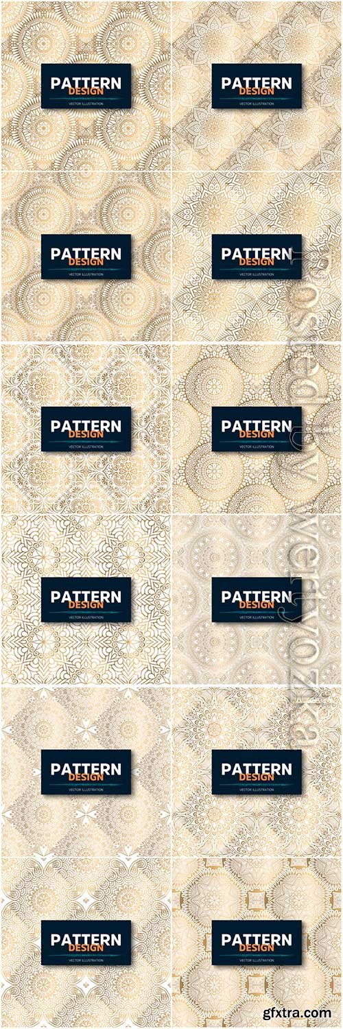 Mandala seamless pattern, islamic vector background # 13