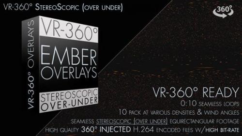 Videohive - Burning Ember Overlay VR-360° Editors Pack (StereoScopic 3D Over-Under)