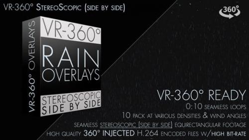 Videohive - Rain Overlays VR-360° Editors Pack (StereoScopic 3D Side-by-Side)