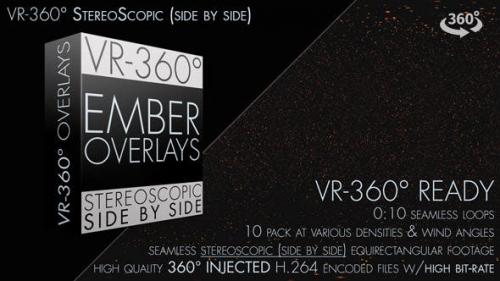 Videohive - Burning Ember Overlay VR-360° Editors Pack (StereoScopic 3D Side by Side)