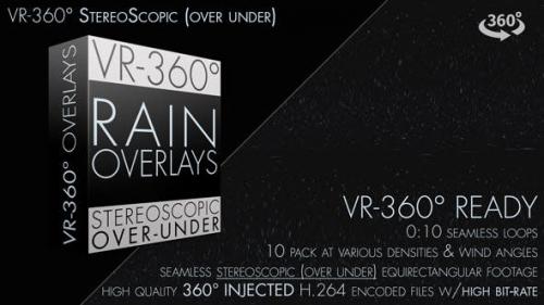 Videohive - Rain Overlays VR-360° Editors Pack (StereoScopic 3D Over/Under)