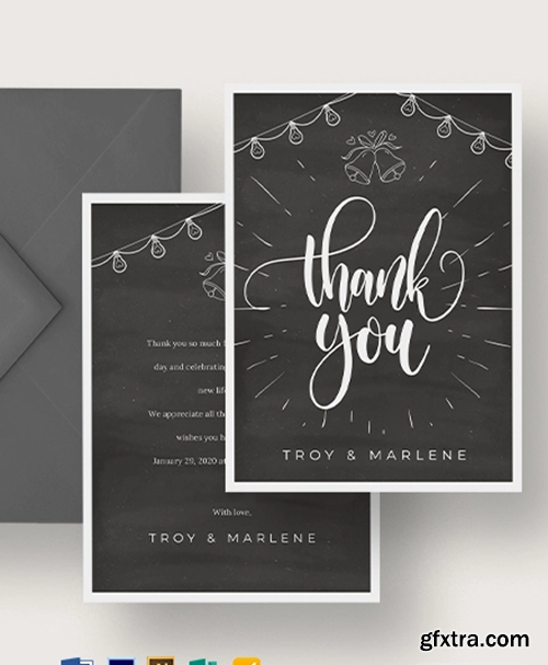 Chalkboard-Wedding-Thank-You-Card-Template