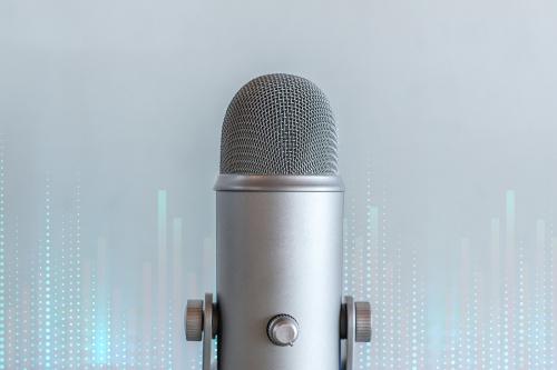 Studio microphone for recording a podcast - 1225694