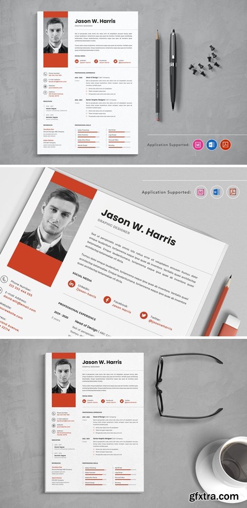 Professional CV Resume Indesign Template Vol.6