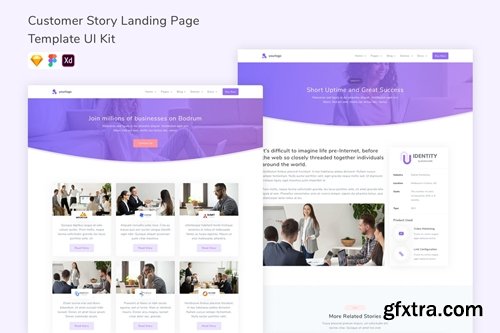 Customer Story Landing Page Template UI Kit