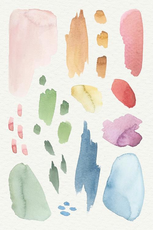 Colorful watercolor patterned background template illustration - 1227800