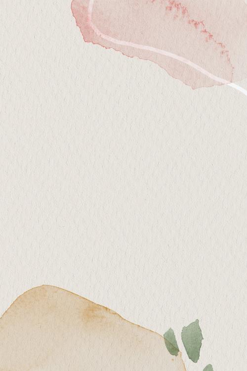 Pink and brown watercolor patterned background template illustration - 1227812