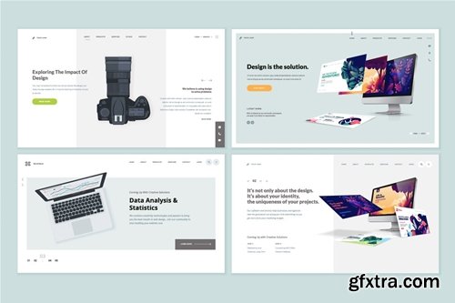 Set of Website Template Designs