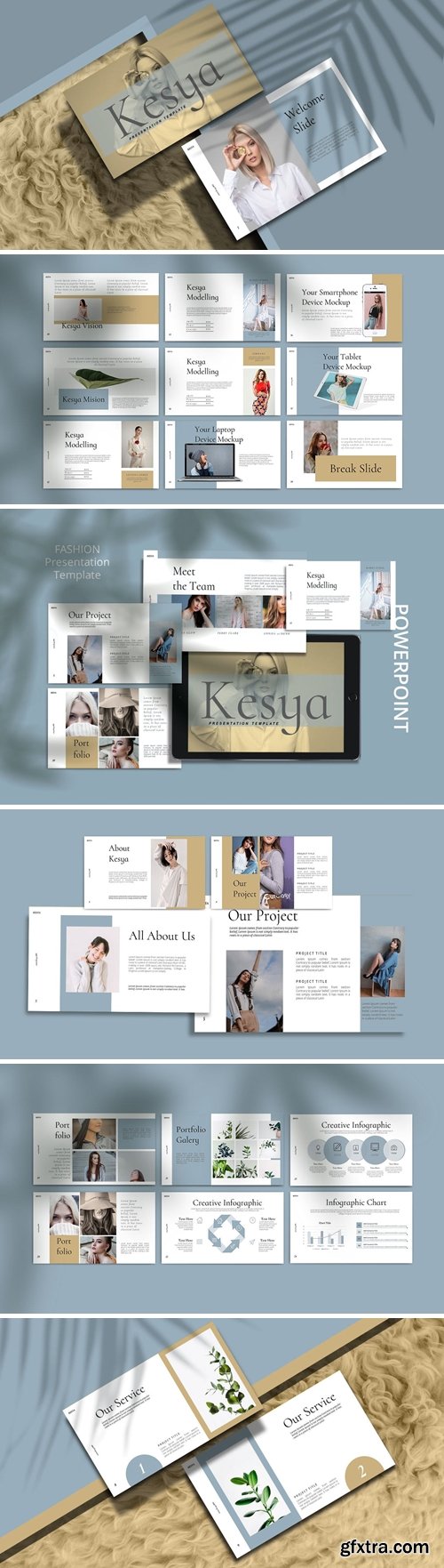 KESYA- Fashion Powerpoint, Keynote and Google Slides Templates