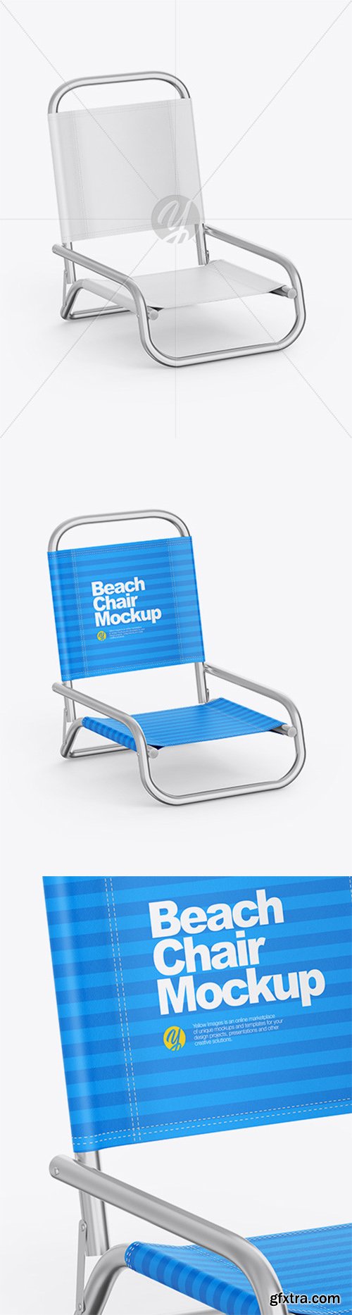 Metallic Beach Chair Mockup 59830