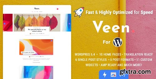 ThemeForest - Veen v1.2.3 - Minimal & Lightweight Blog for WordPress - 25952324 - NULLED