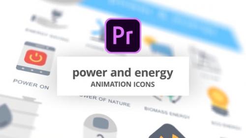 Videohive - Power and Energy - Animation Icons (MOGRT)