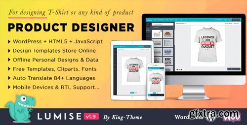 CodeCanyon - Product Designer for WooCommerce WordPress | Lumise v1.9.2 - 21222684