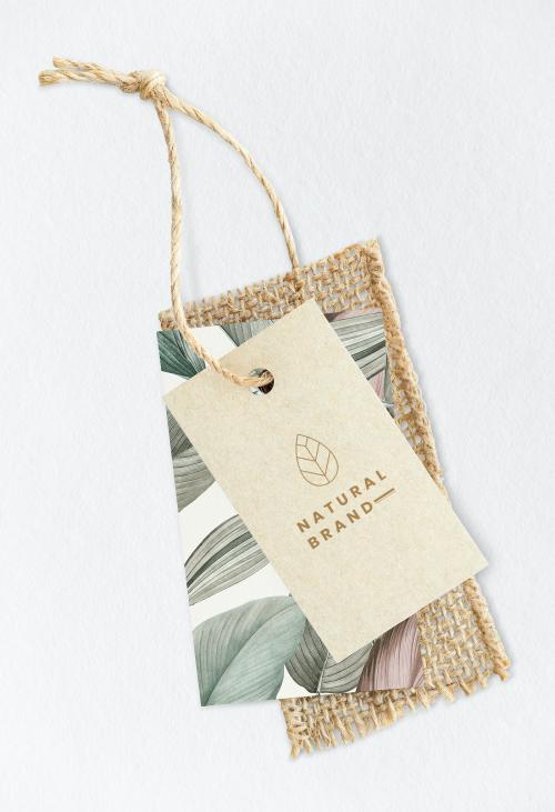 Leafy natural brand label mockup - 1202157