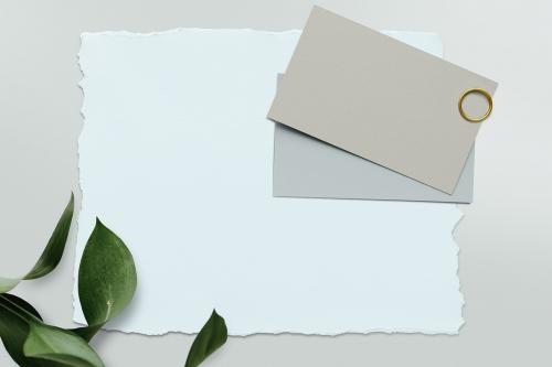 Blank white card template mockup - 1204175