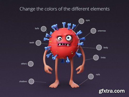 Videohive - Coronavirus Character Animation DIY Kit - 26534212