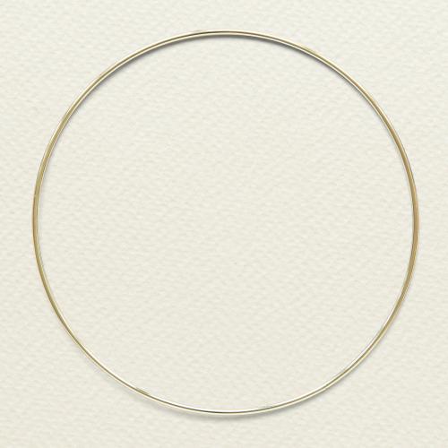 Round gold frame on beige background - 1204256