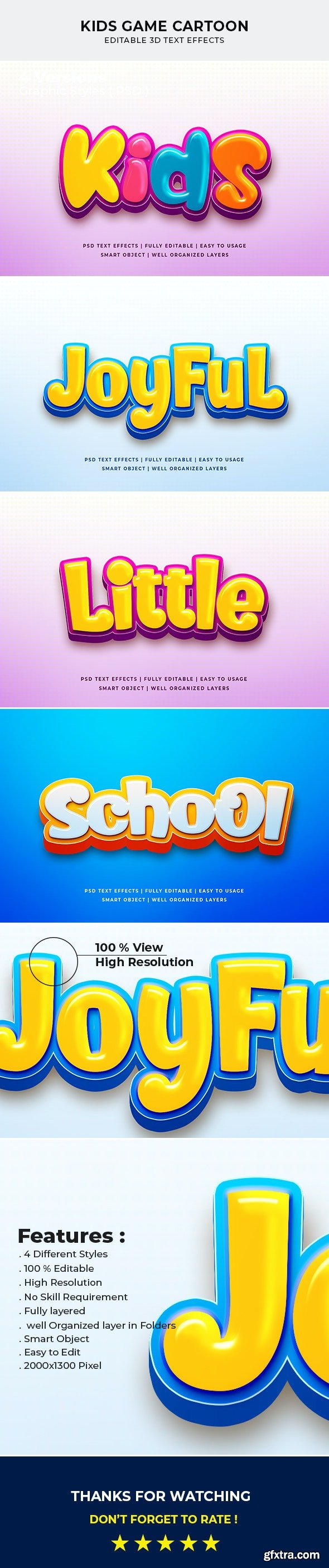 GraphicRiver - Kids Game Cartoon 3d Text Effect Mockup 26635961 » GFxtra