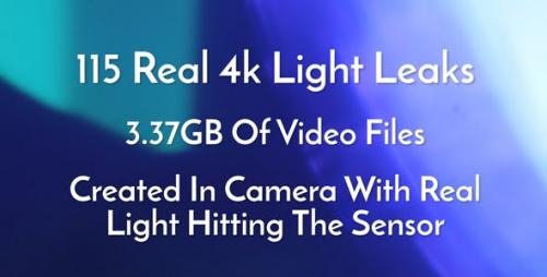 Videohive - 115 Real 4k Light Leaks Overlay Pack Vol1