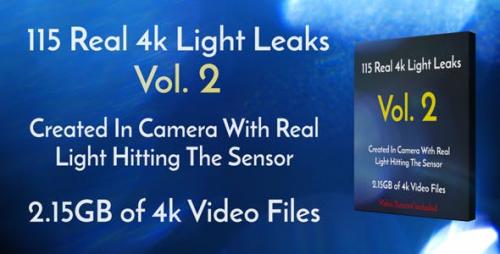 Videohive - 115 Real 4k Light Leaks Overlay Pack Vol2