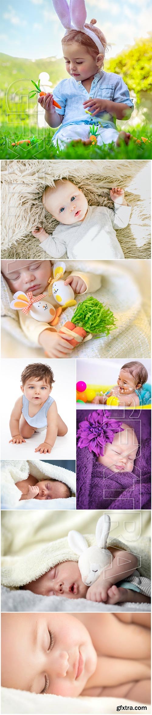 Funny little kids stock photo