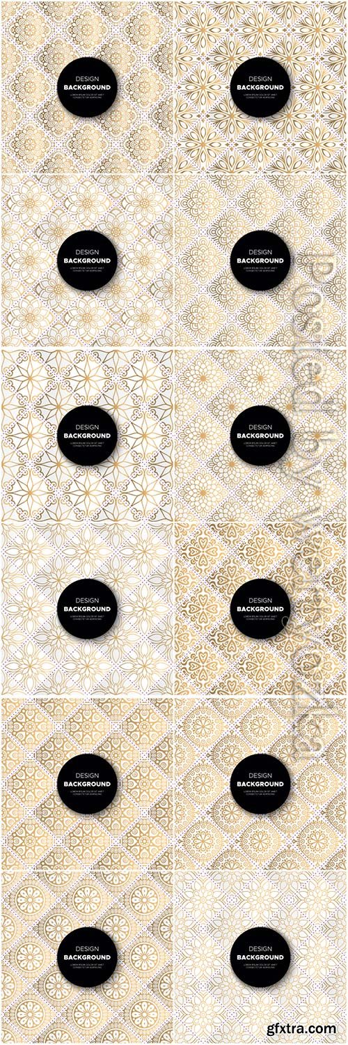 Mandala seamless pattern, islamic vector background # 26