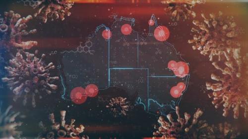 Videohive - Mapping Epidemic Outbreak in Australia 4K