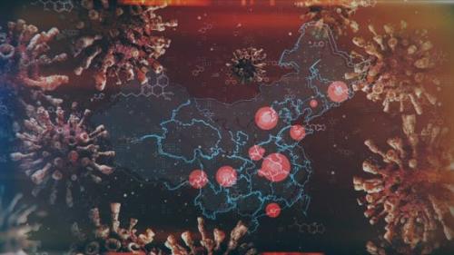 Videohive - Mapping Epidemic Outbreak in China 4K