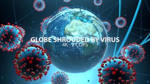 Videohive - Globe Shrouded With Virus