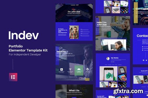 ThemeForest - Indev v1.0 - Portfolio Elementor Template Kit For Developer - 26143449