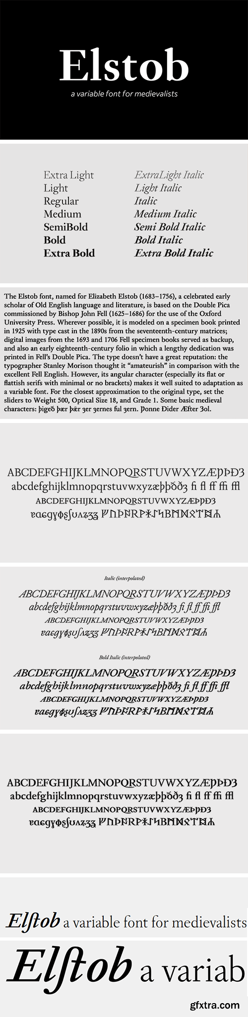 Elstob Font Family