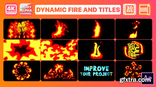 Videohive Dynamic Fire And Titles | After Effects 26785522