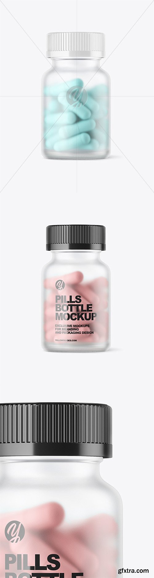 Frosted Pills Bottle Mockup 60524