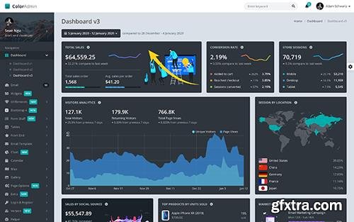 WrapBootstrap - Color Admin v4.6.0 - 6 Admin Template + 4 Frontend - WB0N89JMK