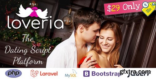 CodeCanyon - Loveria v1.2.15 - The Ultimate & Awesome Laravel PHP Dating Platform | Script - 25832186