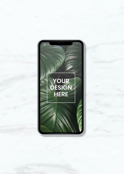 Blank smartphone screen mockup design - 935112