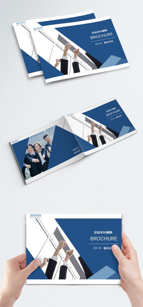 LovePik - blue corporate brochure cover - 400392021